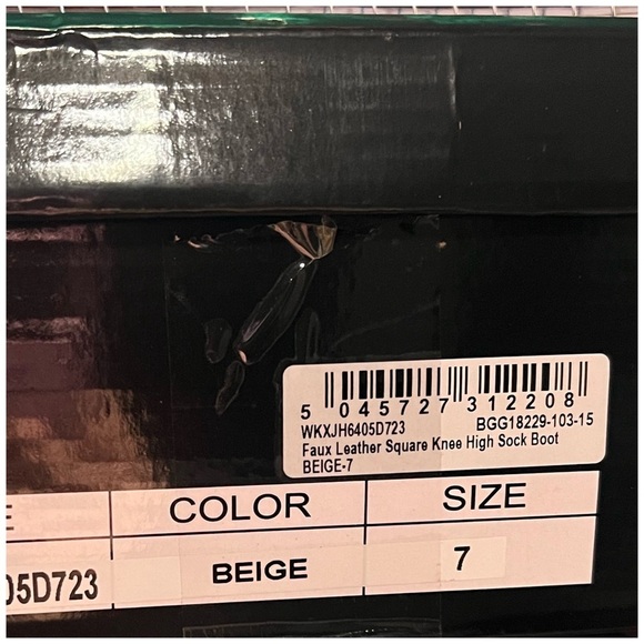 Nasty Gal • Faux Leather Pointed Toe Knee High Boots - Picture 6 of 6